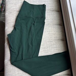 Athena Salutation Stash Pocket Green Legging, L